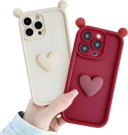 Sekai Case・iPhone ケース かわいいハートデザイン ス シリコン ソフト 可愛い 韓国風