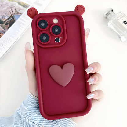 Sekai Case・iPhone ケース かわいいハートデザイン ス シリコン ソフト 可愛い 韓国風