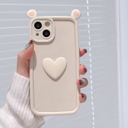 Sekai Case・iPhone ケース かわいいハートデザイン ス シリコン ソフト 可愛い 韓国風